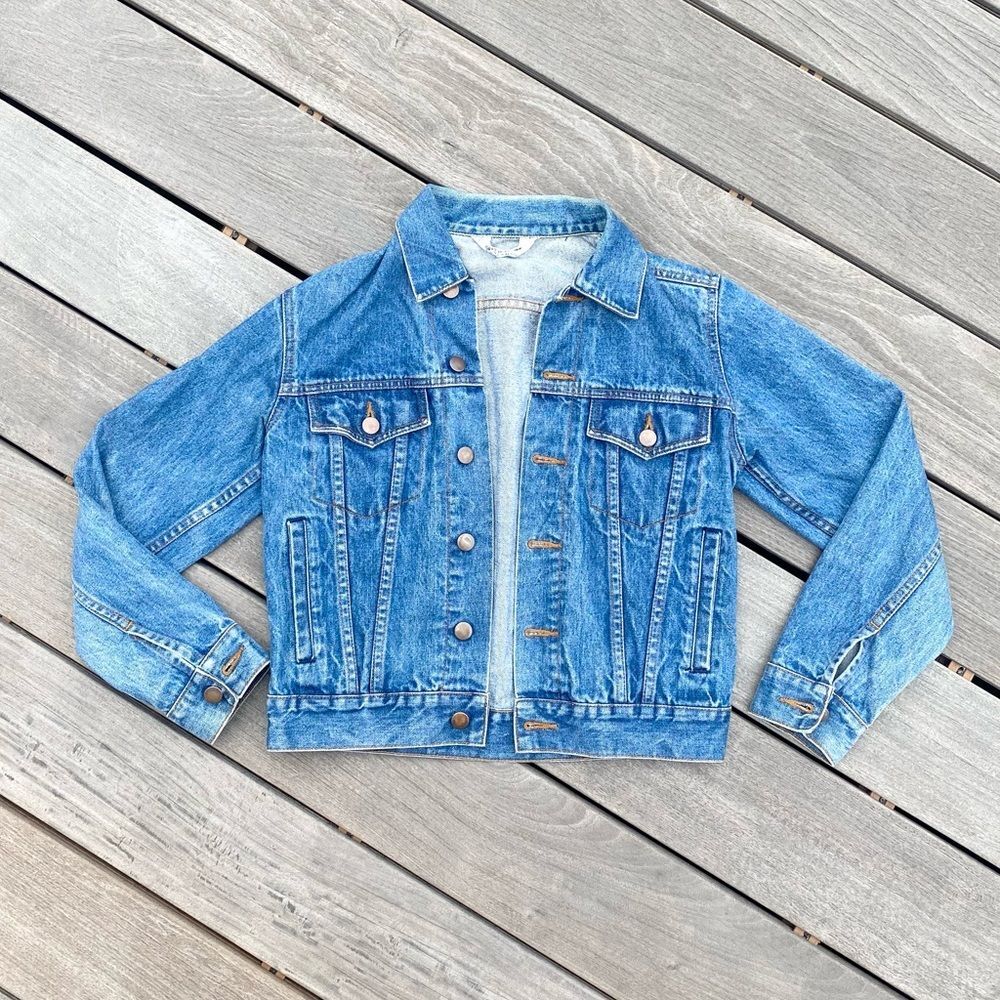 70s Vtg Perfect Denim Jean Jacket XS Small Womens